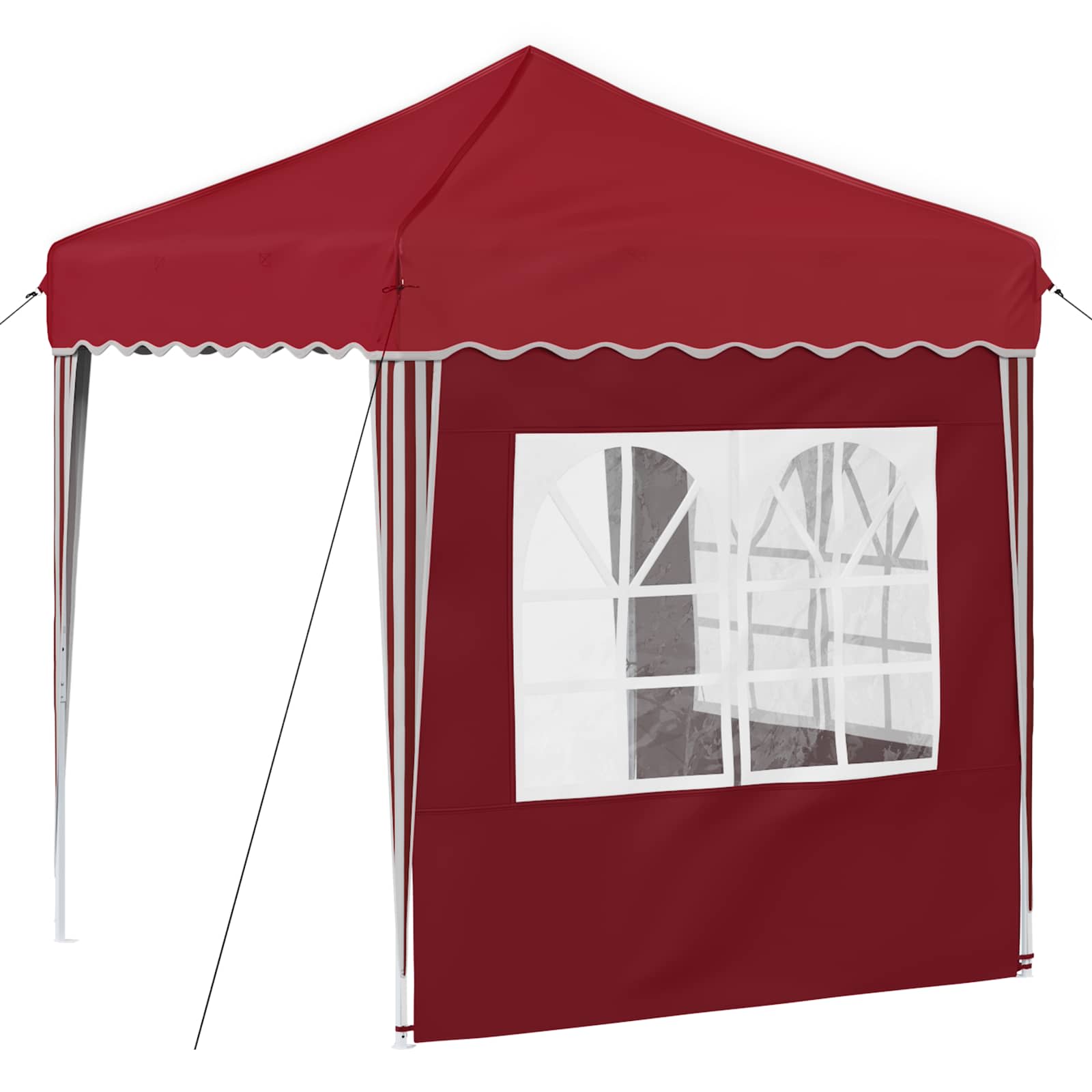 vidaXL Pop-up Party Tent 195 x 195 x 245 cm Burgundy Oxford Fabric - 12594