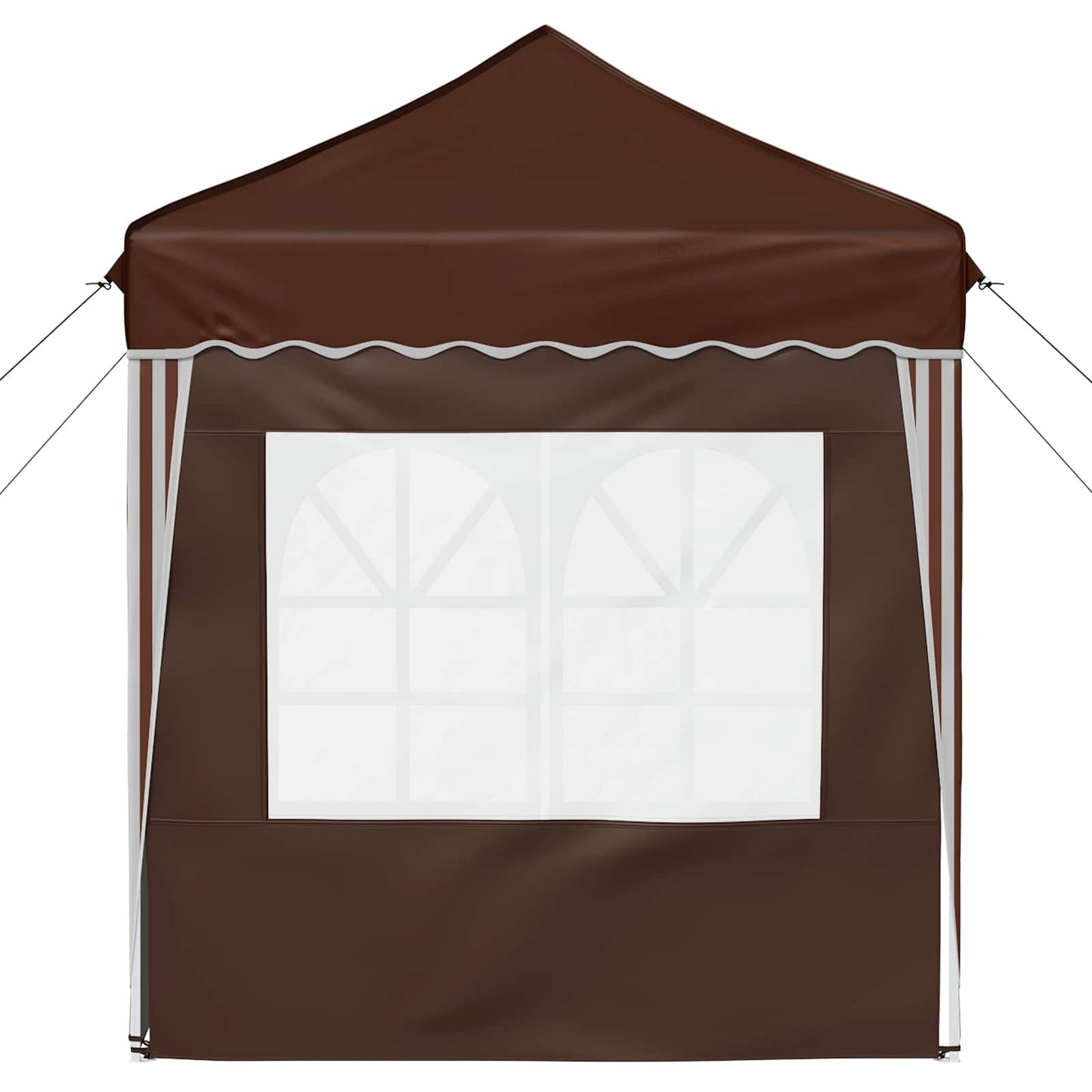 vidaXL Pop-up Party Tent 195 x 195 x 245 cm Brown Oxford Fabric - 12601