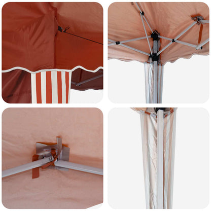 vidaXL Pop-up Party Tent 195 x 195 x 245 cm Terracotta Oxford Fabric - 12610