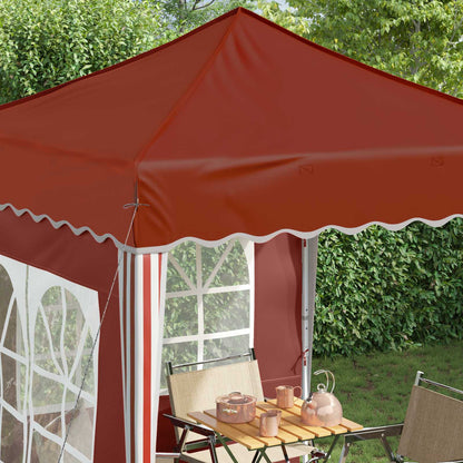 vidaXL Pop-up Party Tent 195 x 195 x 245 cm Terracotta Oxford Fabric - 12610