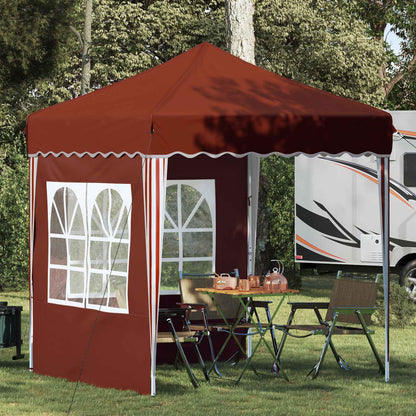 vidaXL Pop-up Party Tent 195 x 195 x 245 cm Terracotta Oxford Fabric - 12610