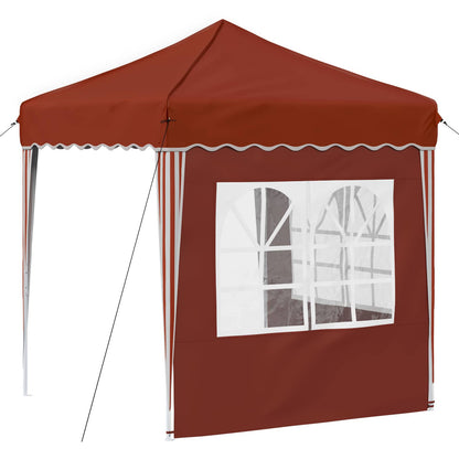 vidaXL Pop-up Party Tent 195 x 195 x 245 cm Terracotta Oxford Fabric - 12610