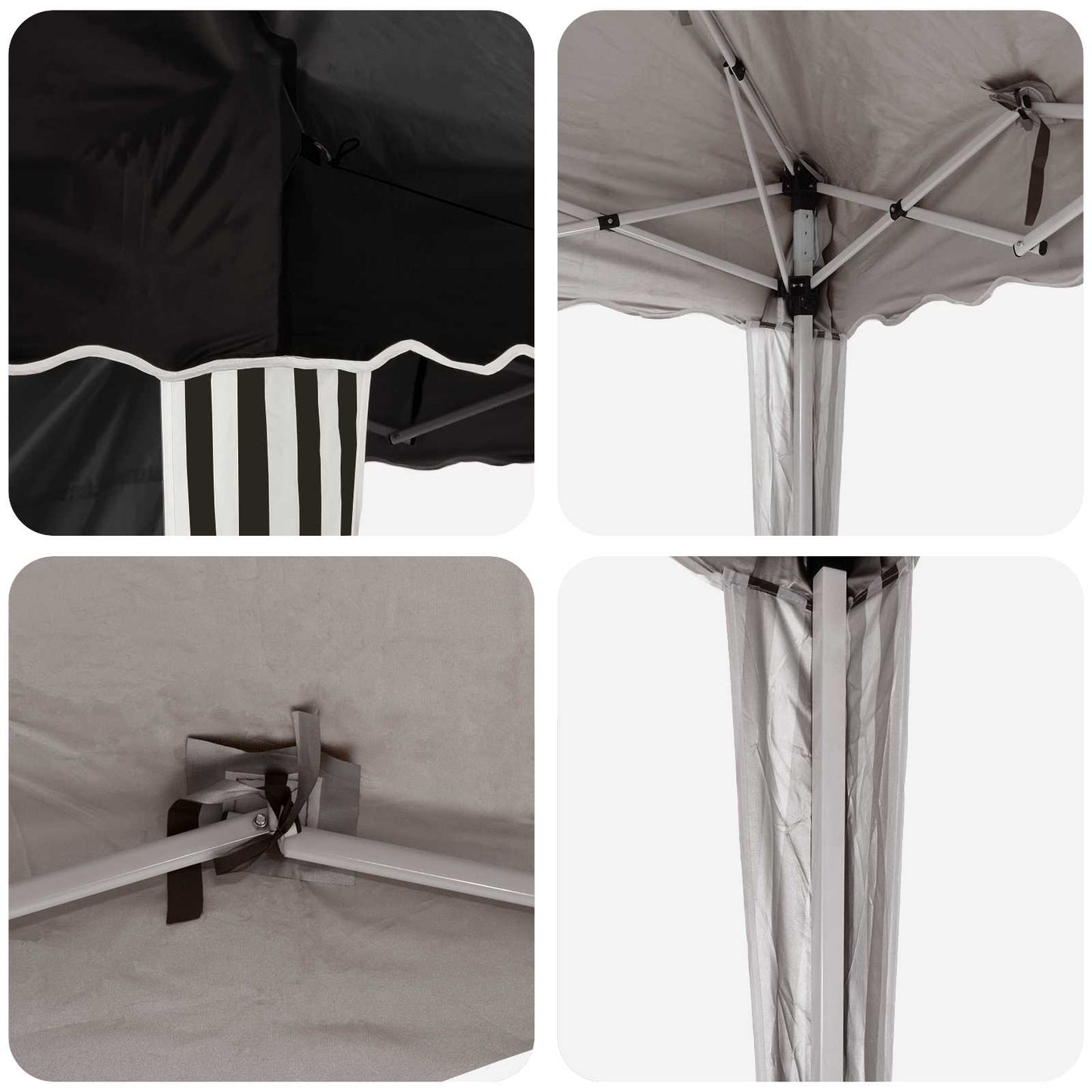 vidaXL Pop-up Party Tent 195 x 195 x 245 cm Black Oxford Fabric - 12611