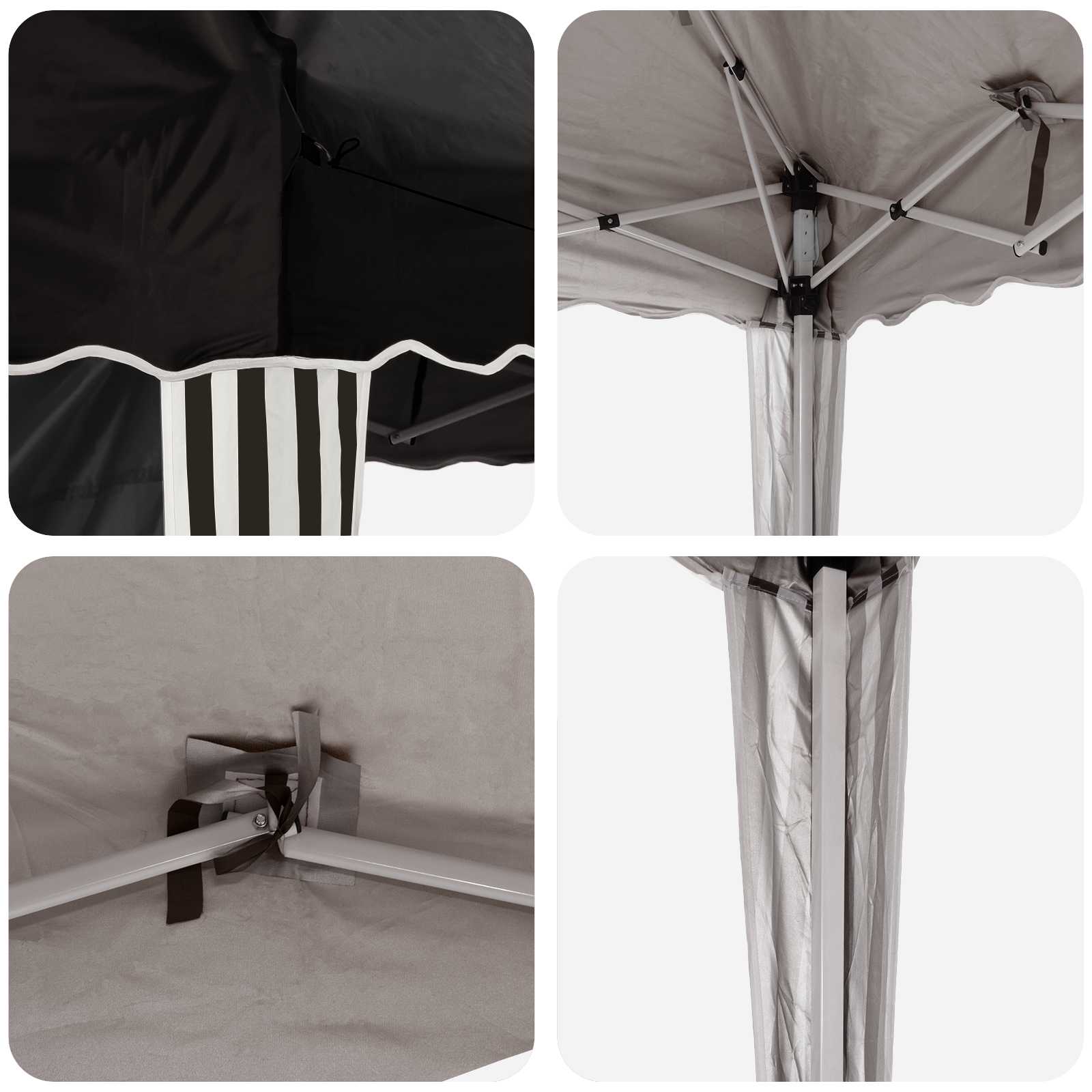 vidaXL Pop-up Party Tent 195 x 195 x 245 cm Black Oxford Fabric - 12611