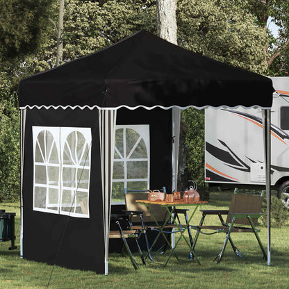 vidaXL Pop-up Party Tent 195 x 195 x 245 cm Black Oxford Fabric - 12611
