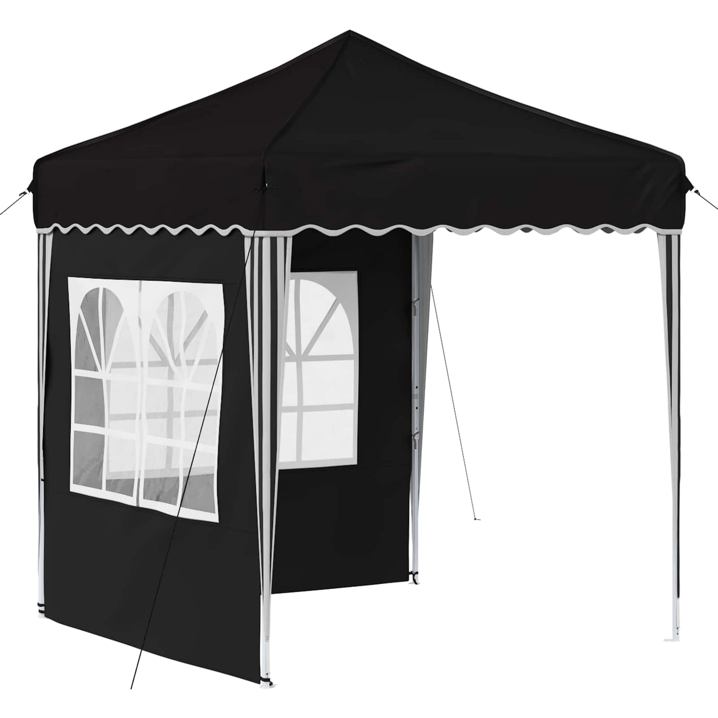 vidaXL Pop-up Party Tent 195 x 195 x 245 cm Black Oxford Fabric - 12611
