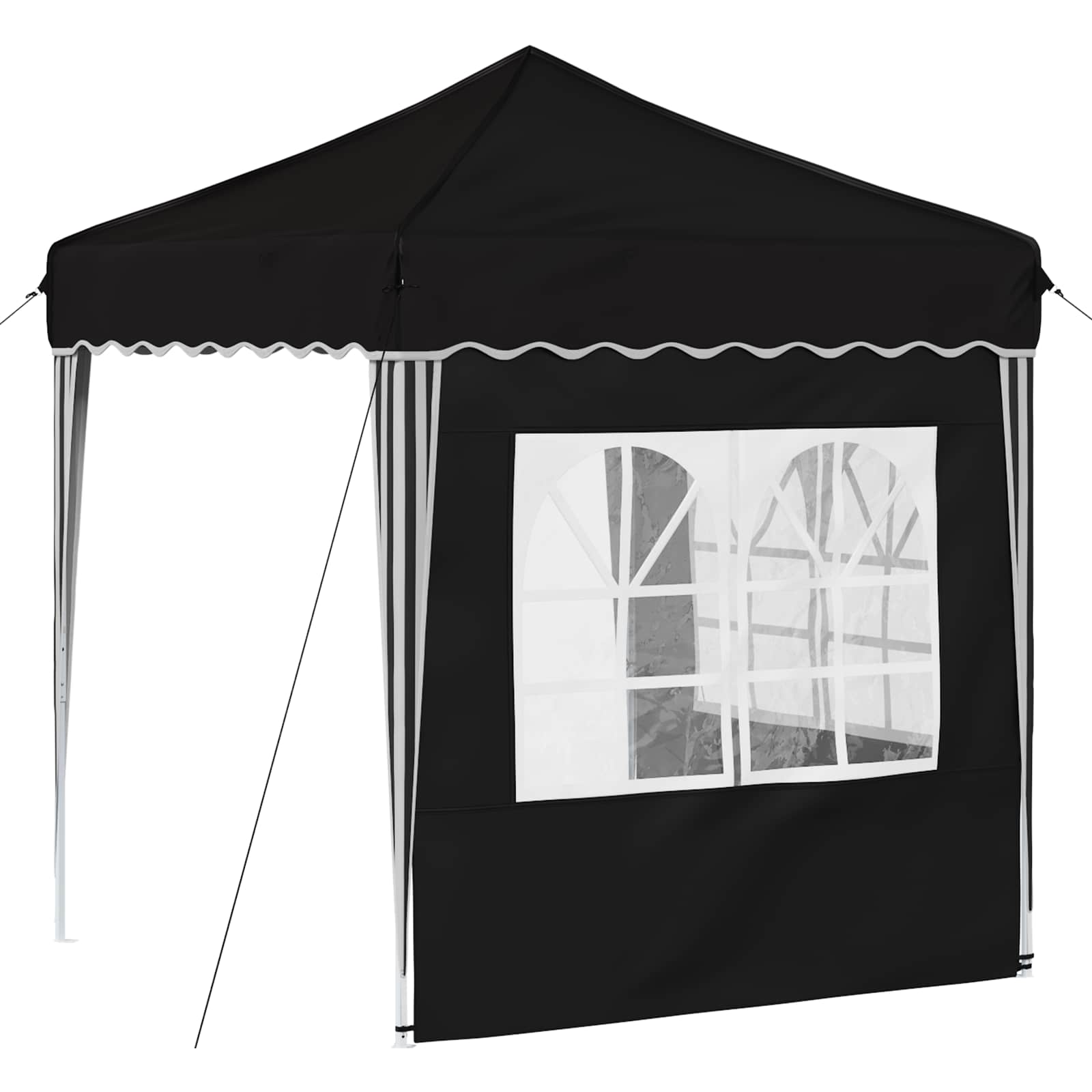 vidaXL Pop-up Party Tent 195 x 195 x 245 cm Black Oxford Fabric - 12611