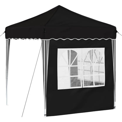 vidaXL Pop-up Party Tent 195 x 195 x 245 cm Black Oxford Fabric - 12611
