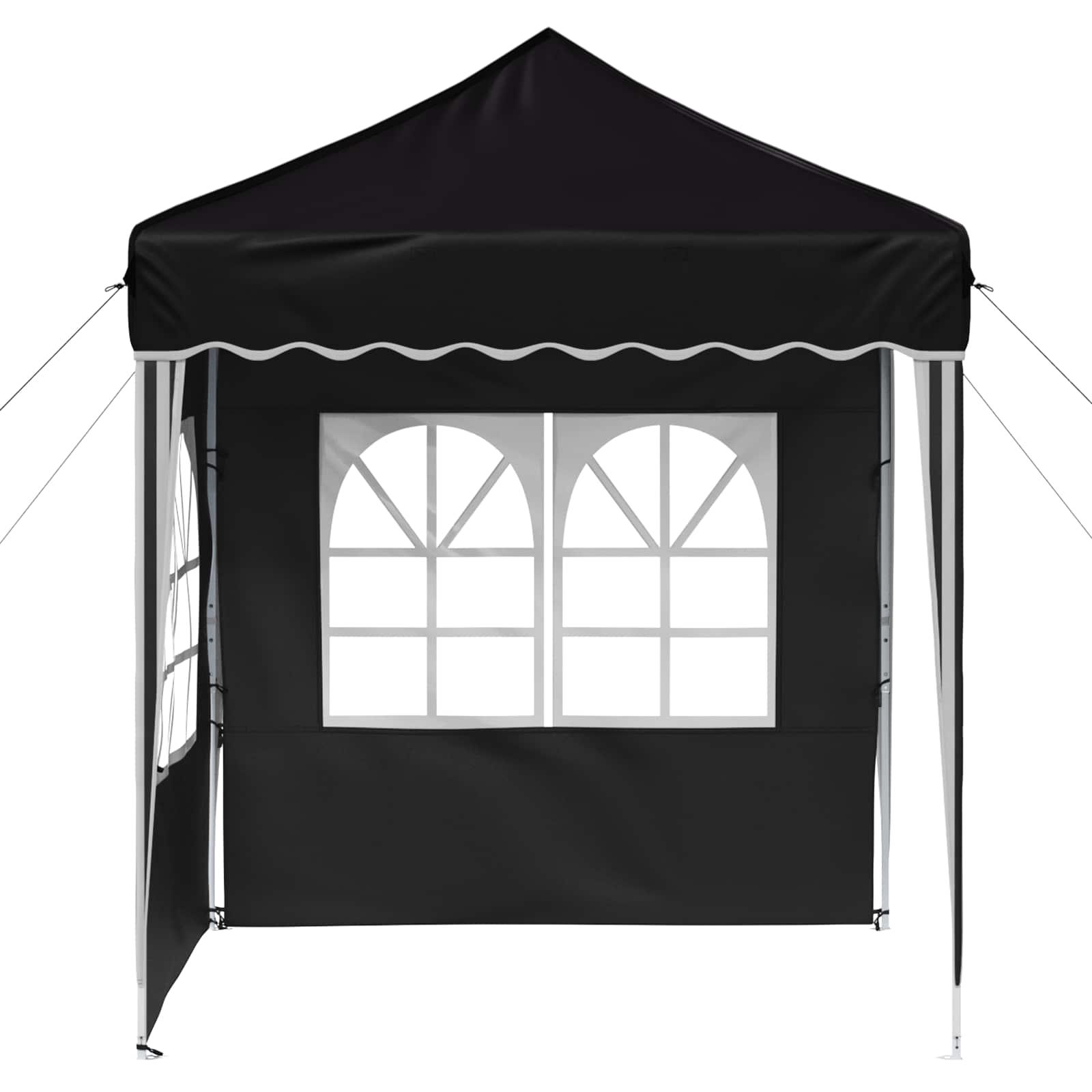 vidaXL Pop-up Party Tent 195 x 195 x 245 cm Black Oxford Fabric - 12611