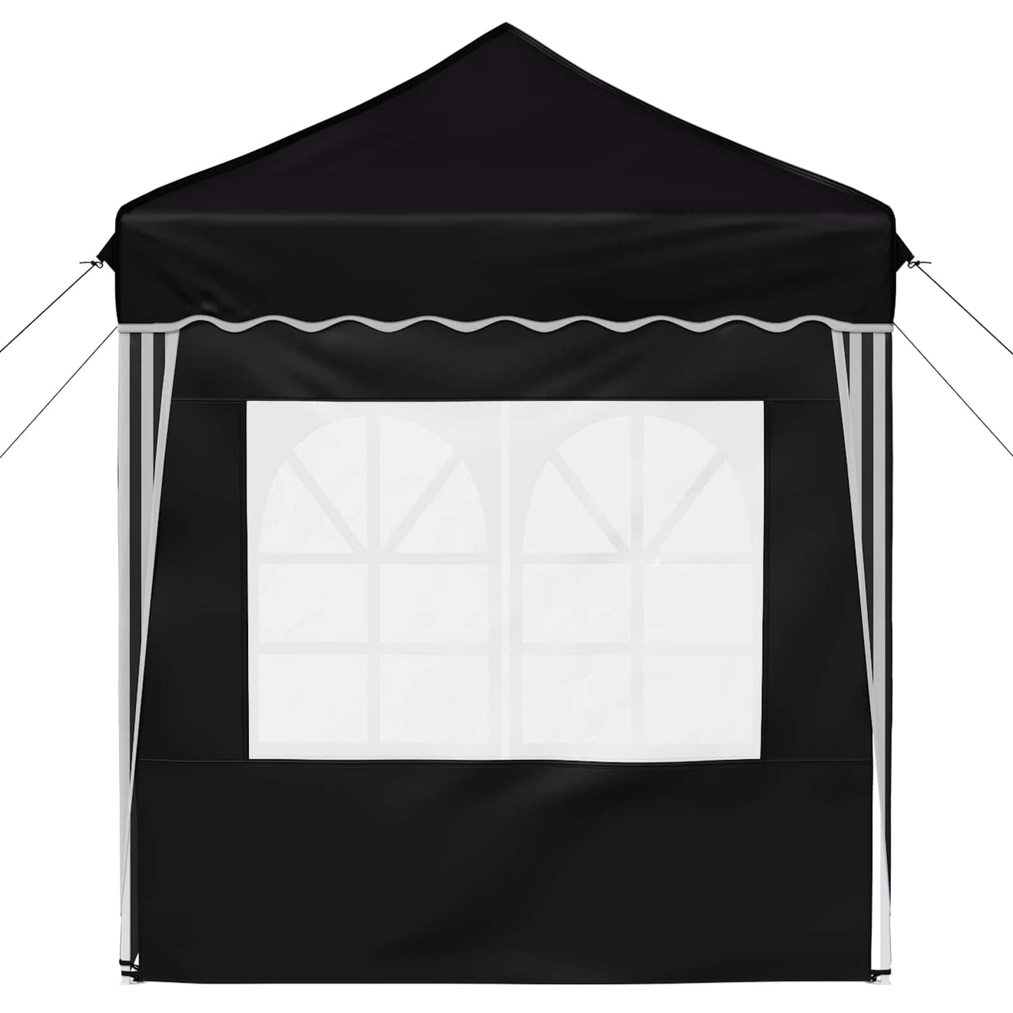vidaXL Pop-up Party Tent 195 x 195 x 245 cm Black Oxford Fabric - 12611