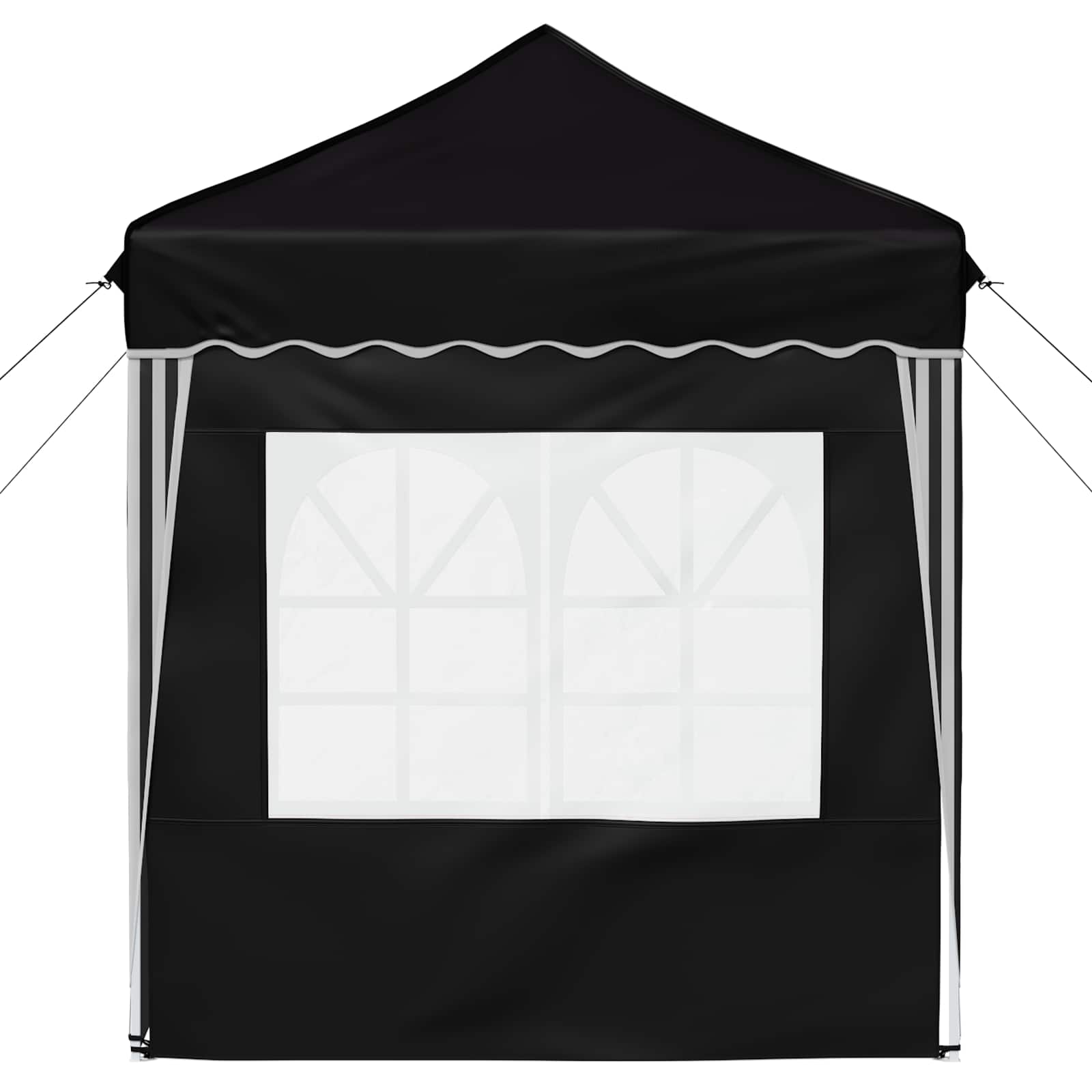vidaXL Pop-up Party Tent 195 x 195 x 245 cm Black Oxford Fabric - 12611