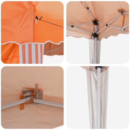 vidaXL Pop-up Party Tent 195 x 195 x 245 cm Orange Oxford Fabric - 12612