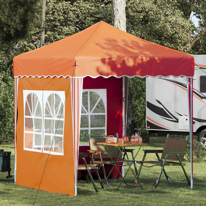 vidaXL Pop-up Party Tent 195 x 195 x 245 cm Orange Oxford Fabric - 12612