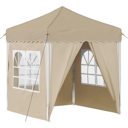 vidaXL Pop-up Party Tent 195 x 195 x 245 cm Cream Oxford Fabric - 12621