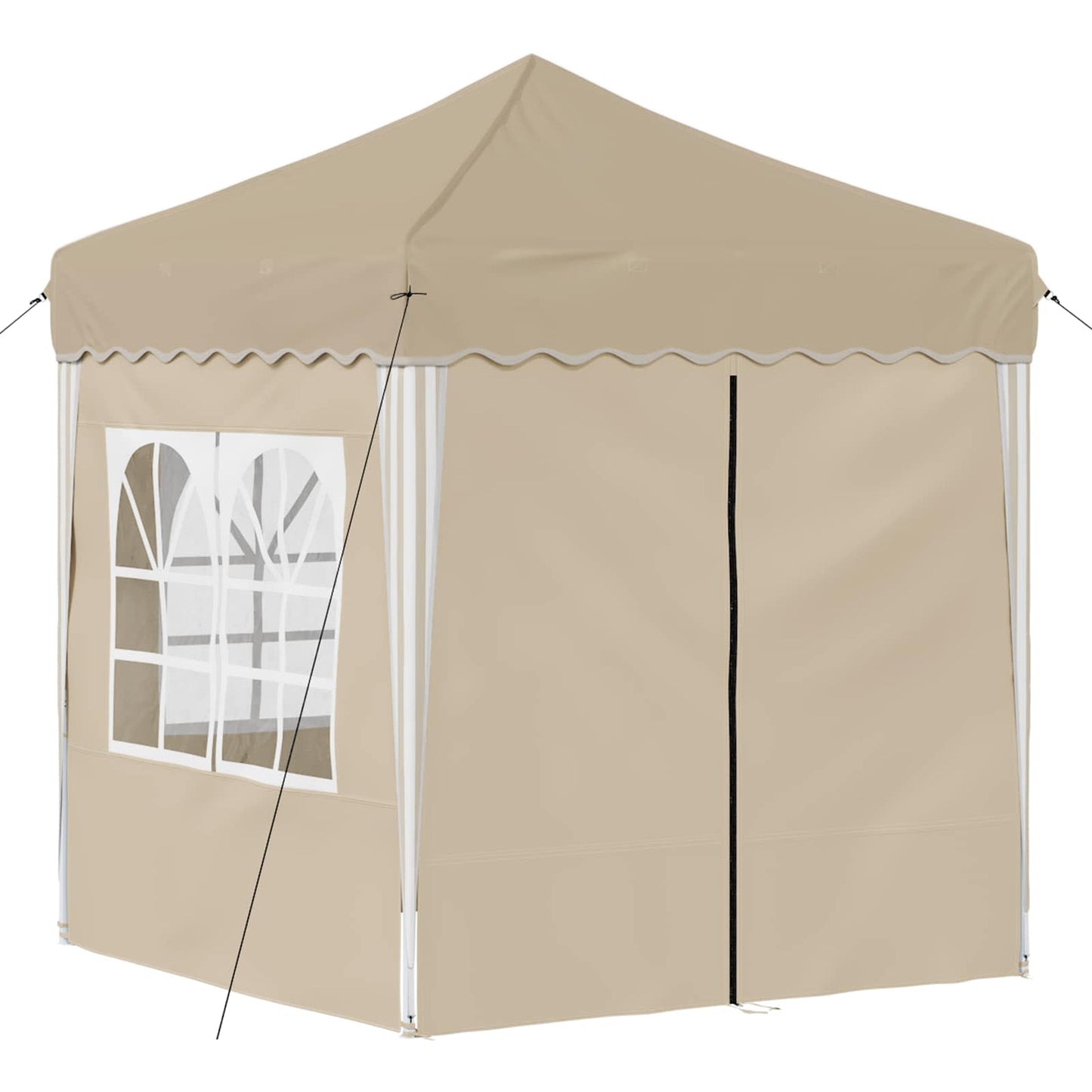 vidaXL Pop-up Party Tent 195 x 195 x 245 cm Cream Oxford Fabric - 12621
