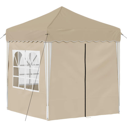 vidaXL Pop-up Party Tent 195 x 195 x 245 cm Cream Oxford Fabric - 12621