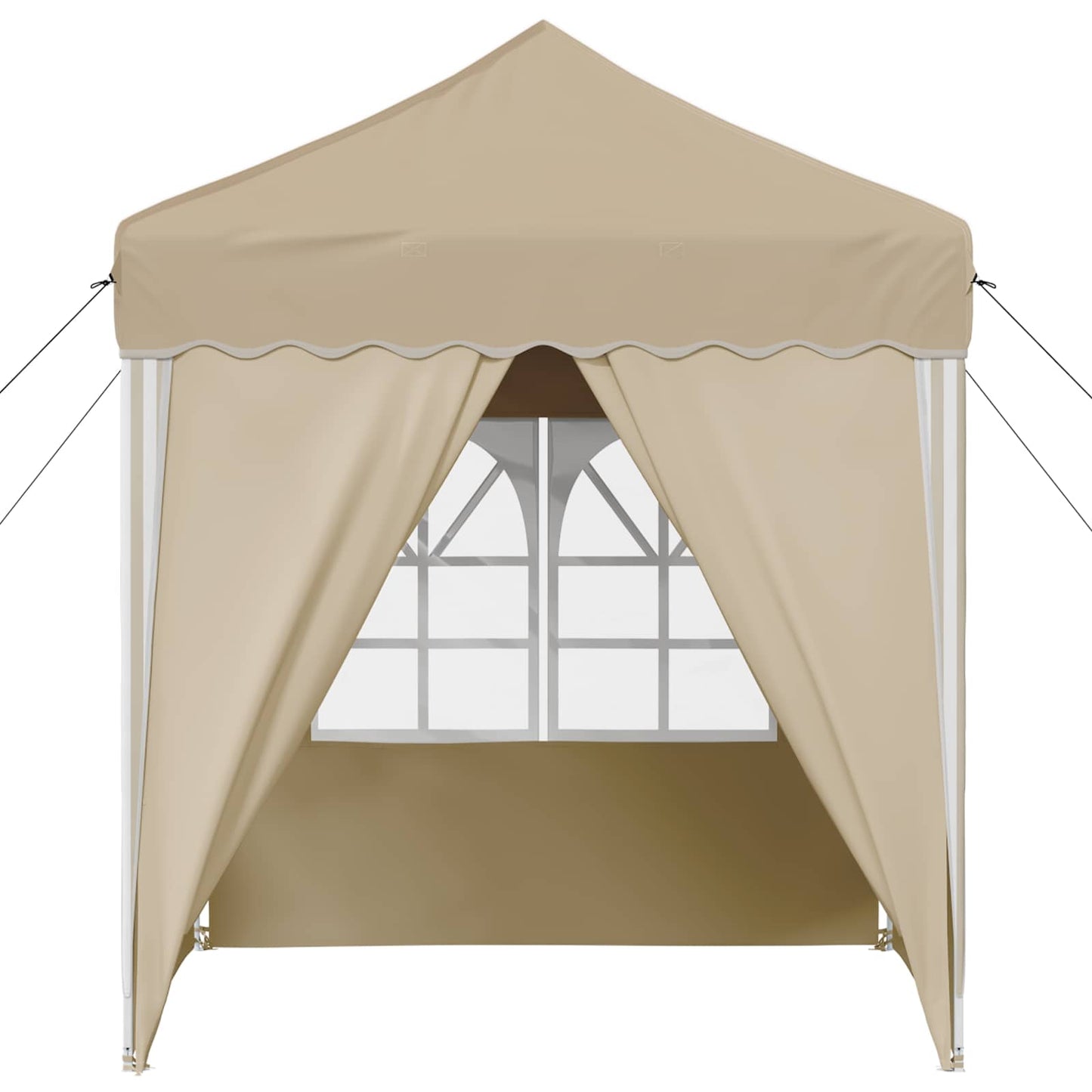 vidaXL Pop-up Party Tent 195 x 195 x 245 cm Cream Oxford Fabric - 12621