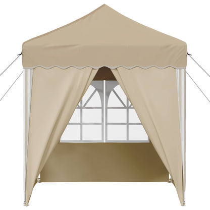 vidaXL Pop-up Party Tent 195 x 195 x 245 cm Cream Oxford Fabric - 12621