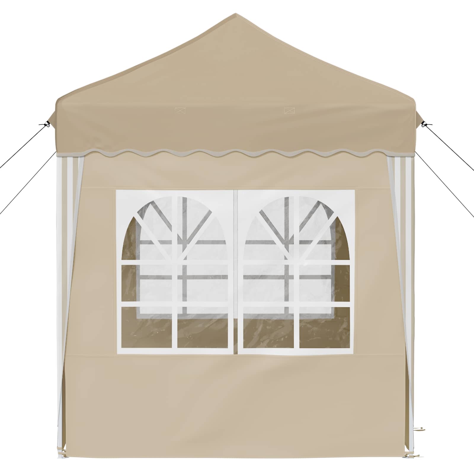 vidaXL Pop-up Party Tent 195 x 195 x 245 cm Cream Oxford Fabric - 12621