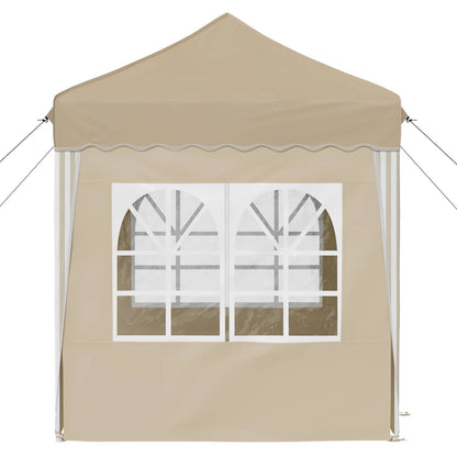 vidaXL Pop-up Party Tent 195 x 195 x 245 cm Cream Oxford Fabric - 12621