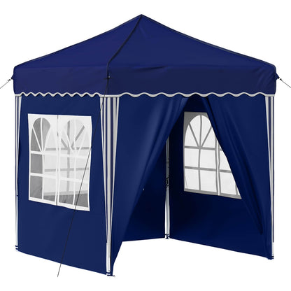 vidaXL Pop-up Party Tent 195 x 195 x 245 cm Blue Oxford Fabric - 12623