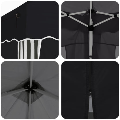 vidaXL Pop-up Party Tent 195 x 195 x 245 cm Anthracite Oxford Fabric - 12626