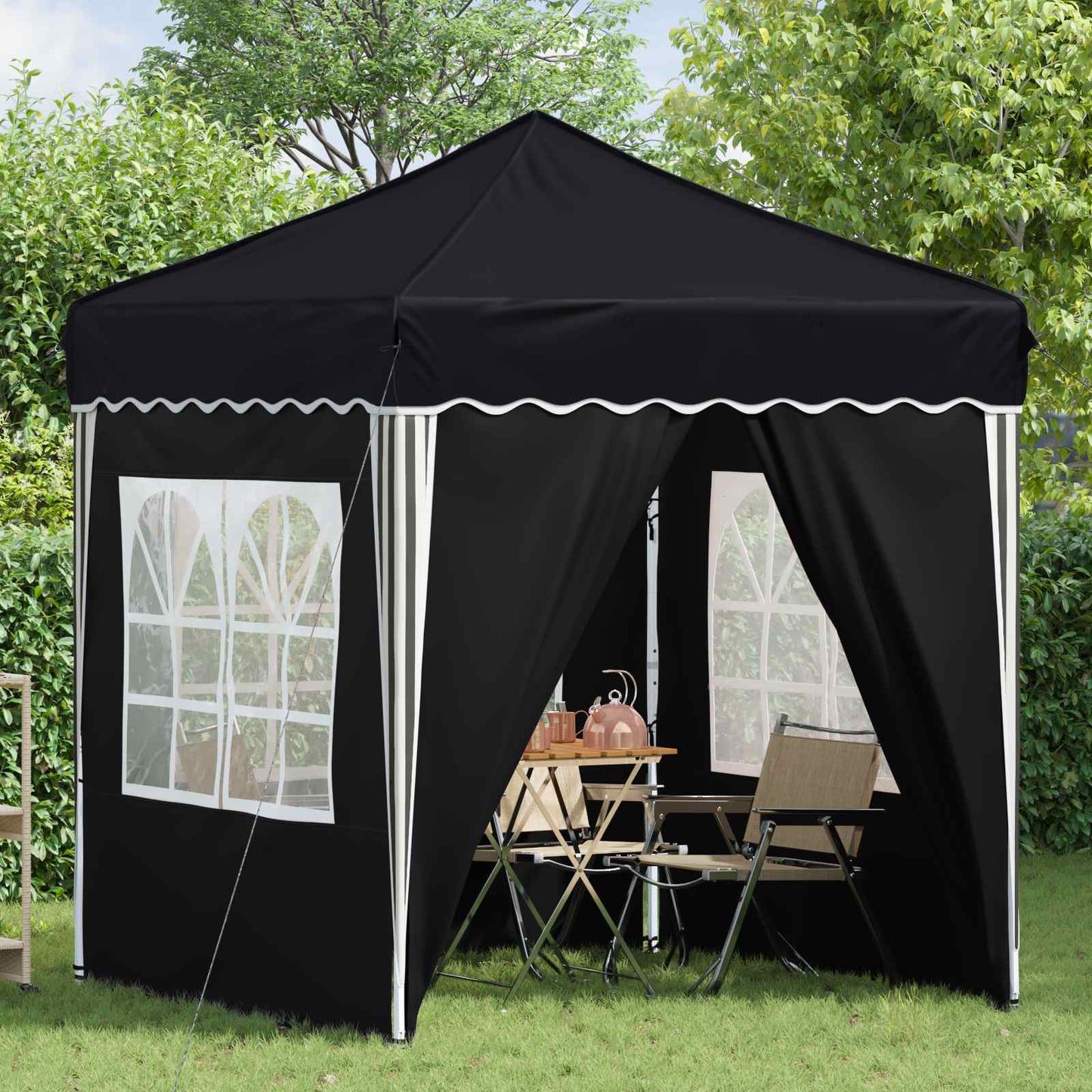 vidaXL Pop-up Party Tent 195 x 195 x 245 cm Anthracite Oxford Fabric - 12626