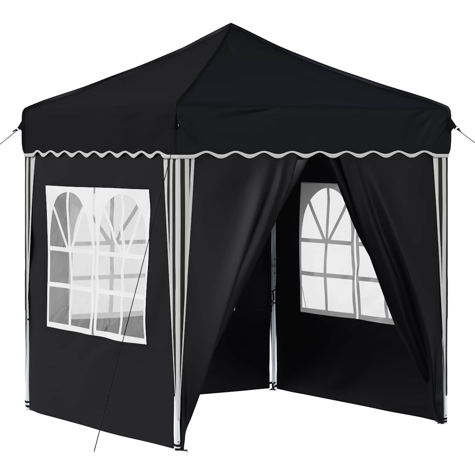 vidaXL Pop-up Party Tent 195 x 195 x 245 cm Anthracite Oxford Fabric - 12626