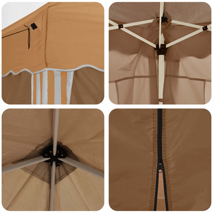 vidaXL Pop-up Party Tent 195 x 195 x 245 cm Beige Oxford Fabric - 12627
