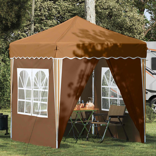 vidaXL Pop-up Party Tent 195 x 195 x 245 cm Beige Oxford Fabric - 12627