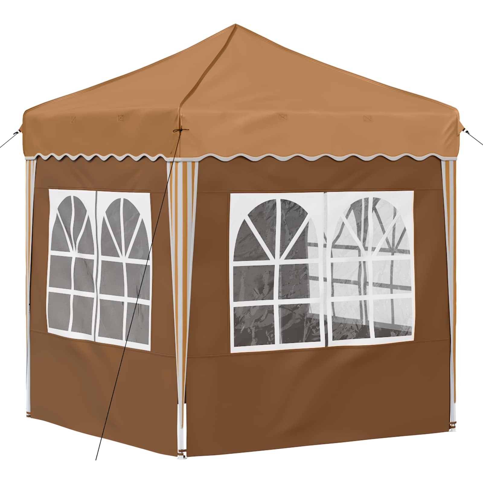 vidaXL Pop-up Party Tent 195 x 195 x 245 cm Beige Oxford Fabric - 12627