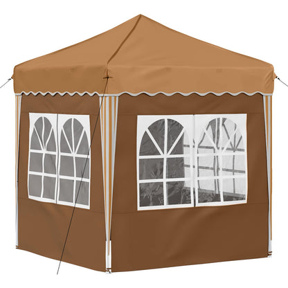 vidaXL Pop-up Party Tent 195 x 195 x 245 cm Beige Oxford Fabric - 12627