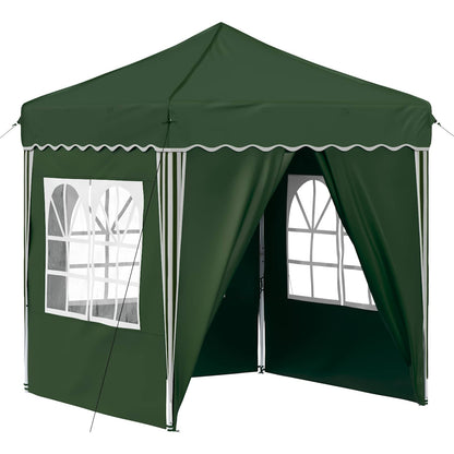 vidaXL Pop-up Party Tent 195 x 195 x 245 cm Green Oxford Fabric - 12628