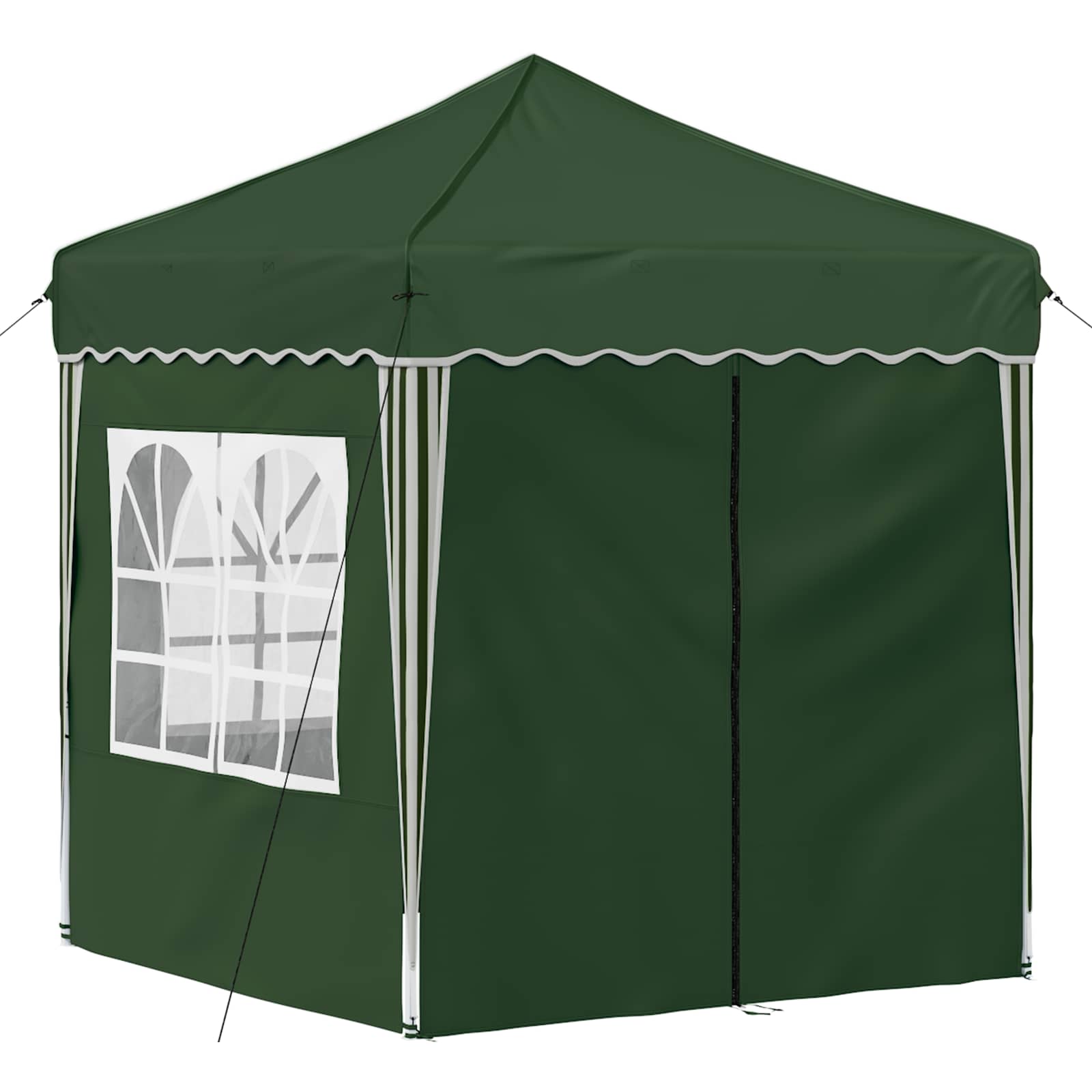 vidaXL Pop-up Party Tent 195 x 195 x 245 cm Green Oxford Fabric - 12628
