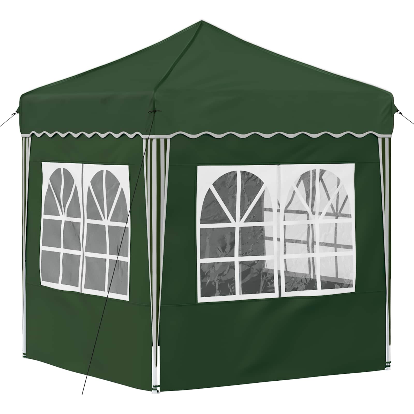 vidaXL Pop-up Party Tent 195 x 195 x 245 cm Green Oxford Fabric - 12628