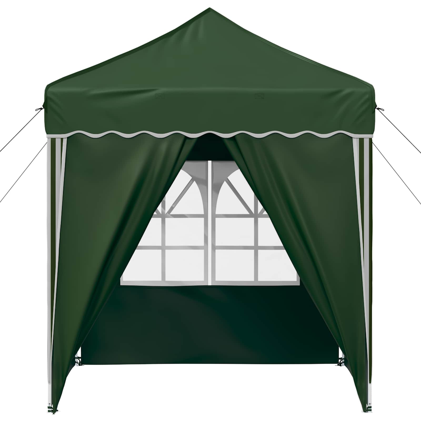 vidaXL Pop-up Party Tent 195 x 195 x 245 cm Green Oxford Fabric - 12628