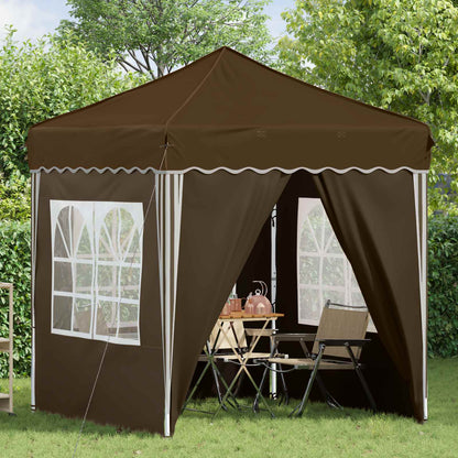 vidaXL Pop-up Party Tent 195 x 195 x 245 cm Taupe Oxford Fabric - 12632