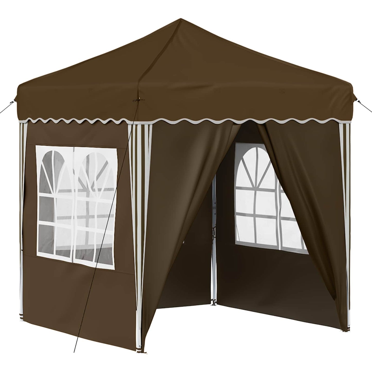 vidaXL Pop-up Party Tent 195 x 195 x 245 cm Taupe Oxford Fabric - 12632