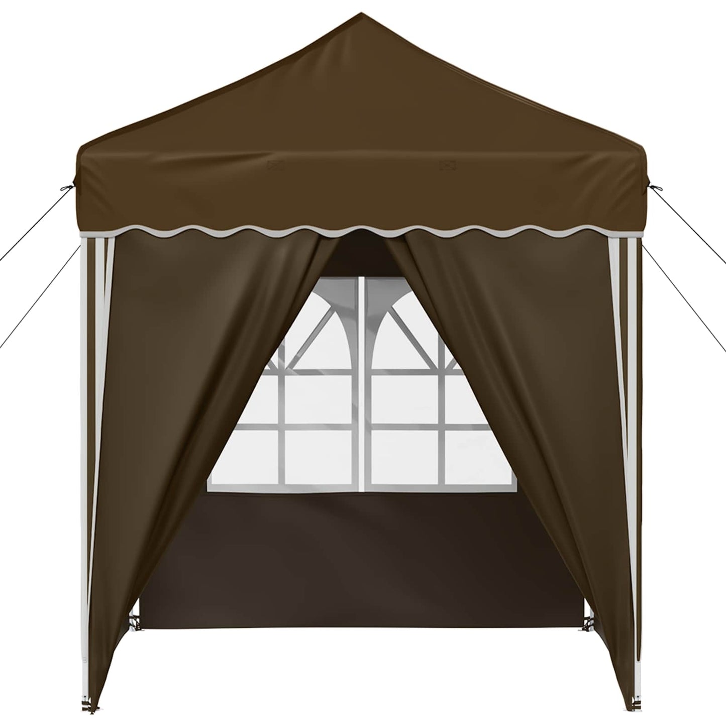 vidaXL Pop-up Party Tent 195 x 195 x 245 cm Taupe Oxford Fabric - 12632