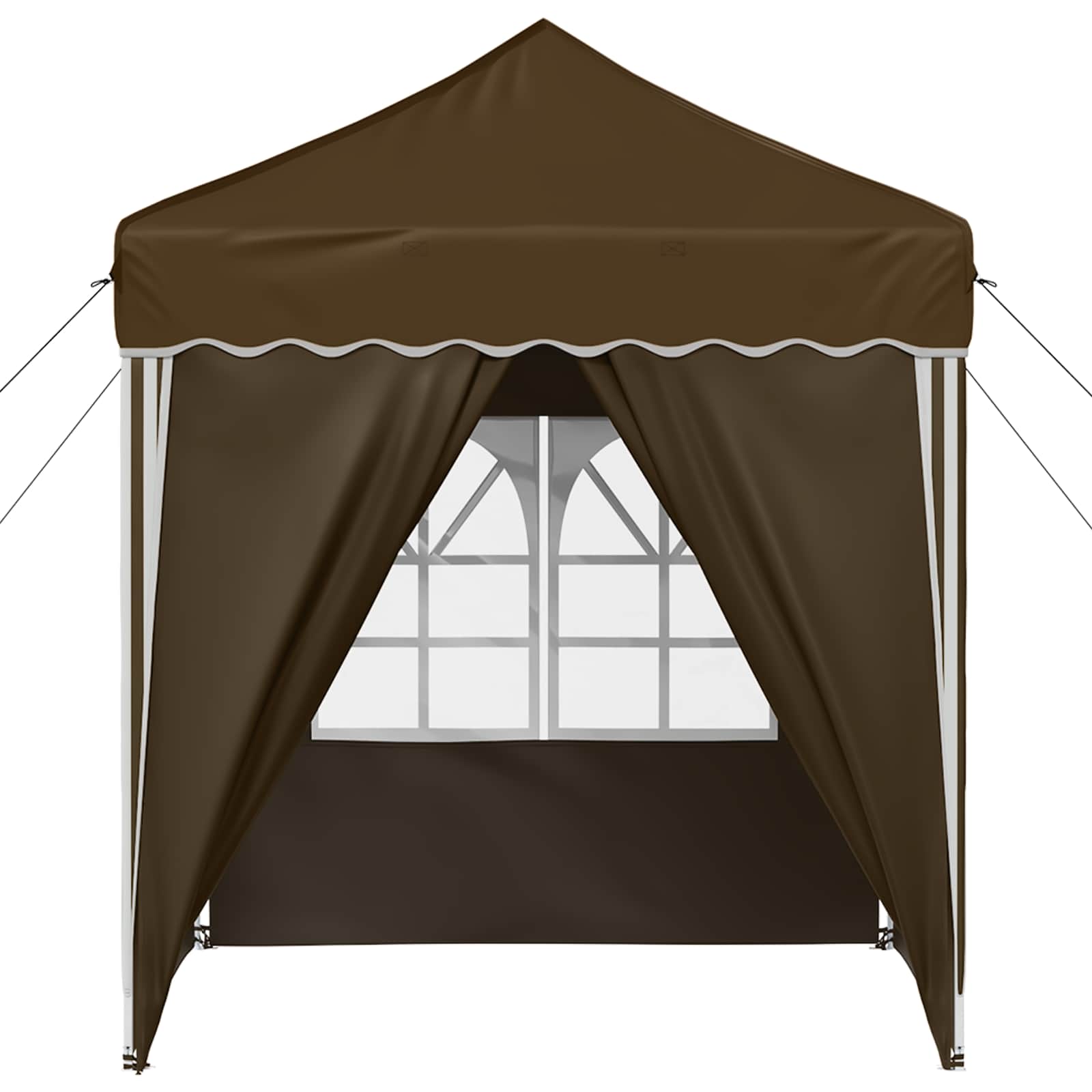 vidaXL Pop-up Party Tent 195 x 195 x 245 cm Taupe Oxford Fabric - 12632