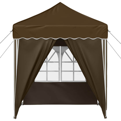 vidaXL Pop-up Party Tent 195 x 195 x 245 cm Taupe Oxford Fabric - 12632