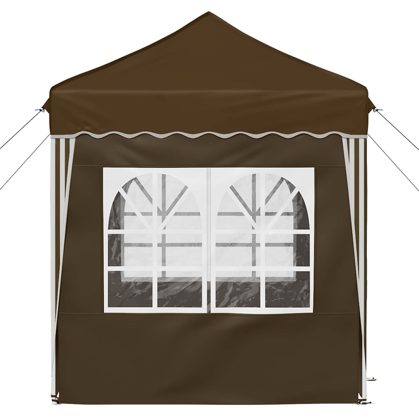 vidaXL Pop-up Party Tent 195 x 195 x 245 cm Taupe Oxford Fabric - 12632