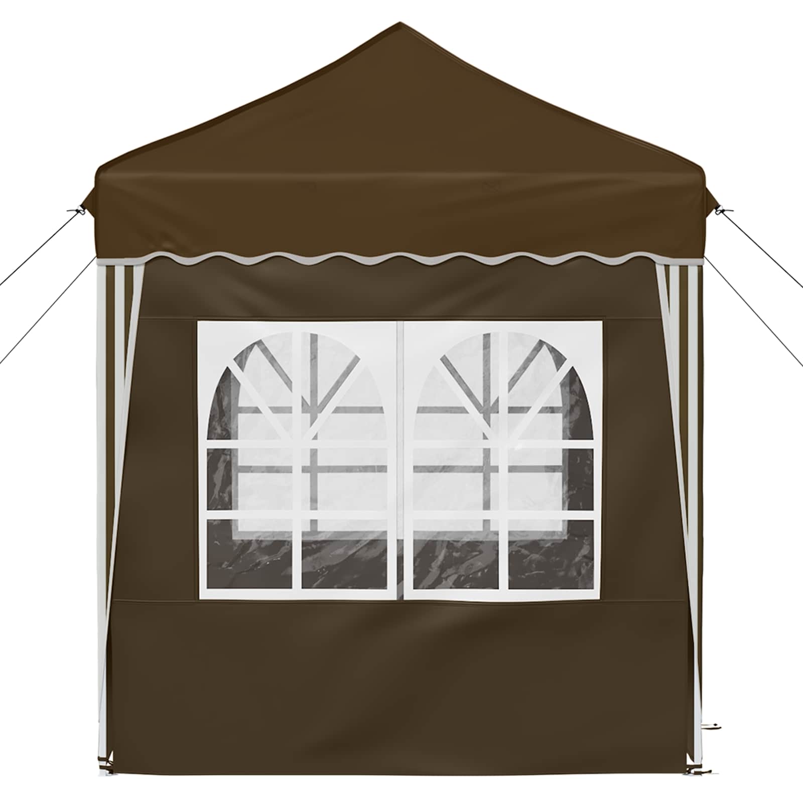 vidaXL Pop-up Party Tent 195 x 195 x 245 cm Taupe Oxford Fabric - 12632