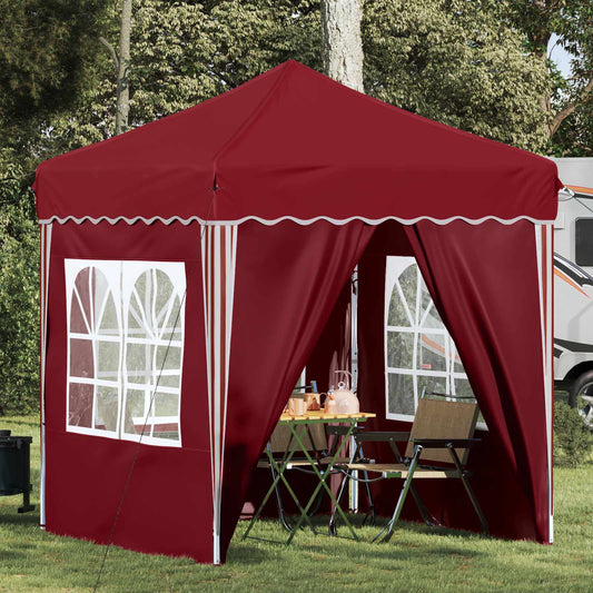 vidaXL Pop-up Party Tent 195 x 195 x 245 cm Burgundy Oxford Fabric - 12633