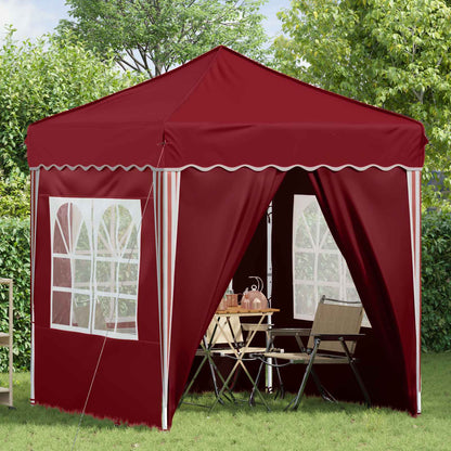 vidaXL Pop-up Party Tent 195 x 195 x 245 cm Burgundy Oxford Fabric - 12633