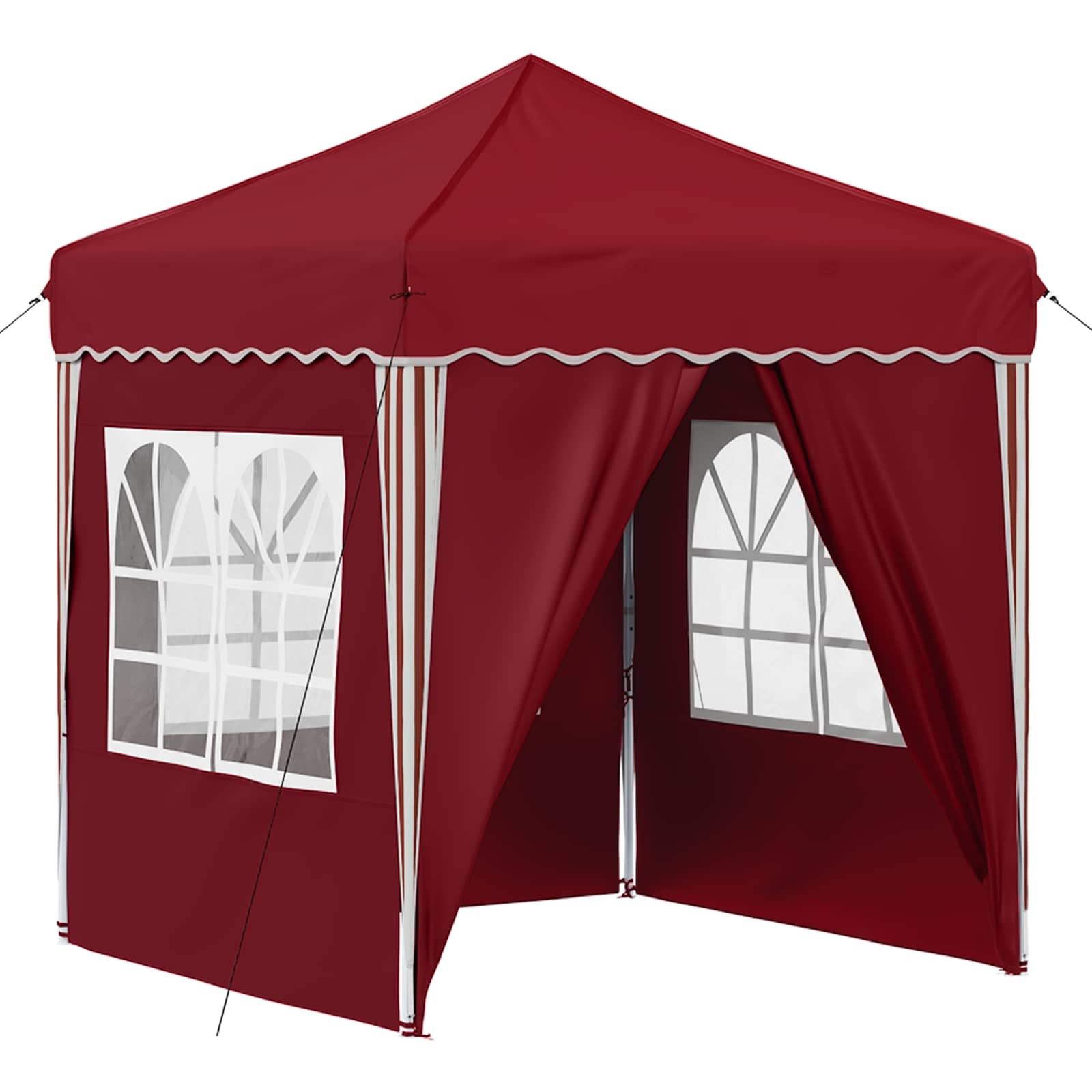 vidaXL Pop-up Party Tent 195 x 195 x 245 cm Burgundy Oxford Fabric - 12633