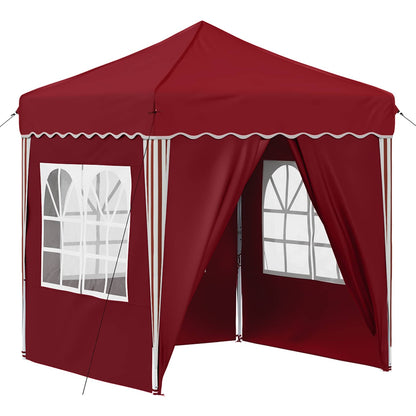 vidaXL Pop-up Party Tent 195 x 195 x 245 cm Burgundy Oxford Fabric - 12633