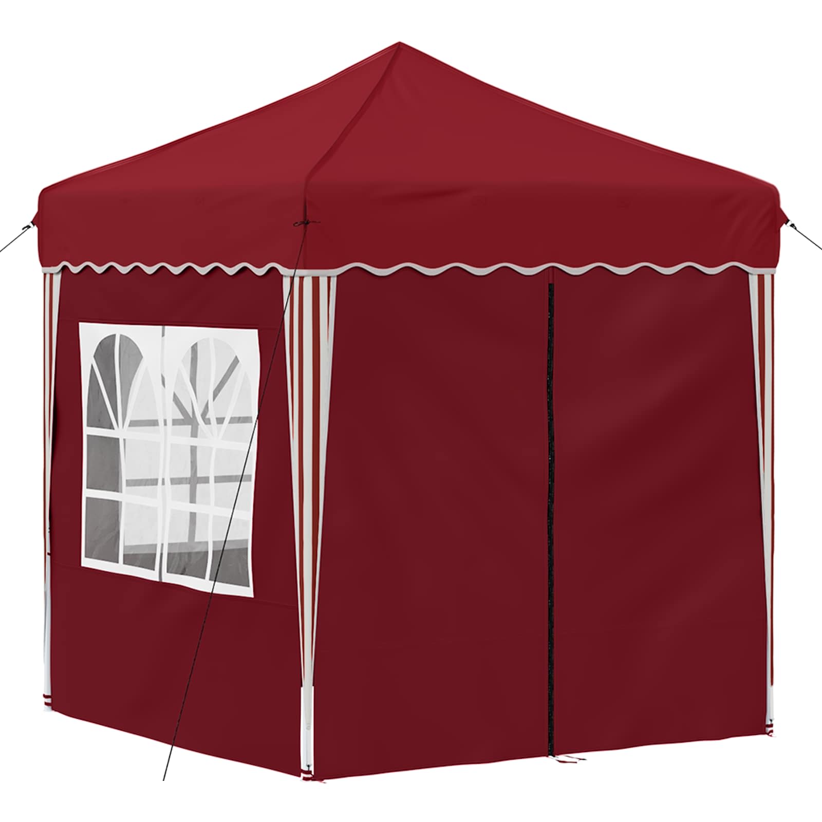 vidaXL Pop-up Party Tent 195 x 195 x 245 cm Burgundy Oxford Fabric - 12633