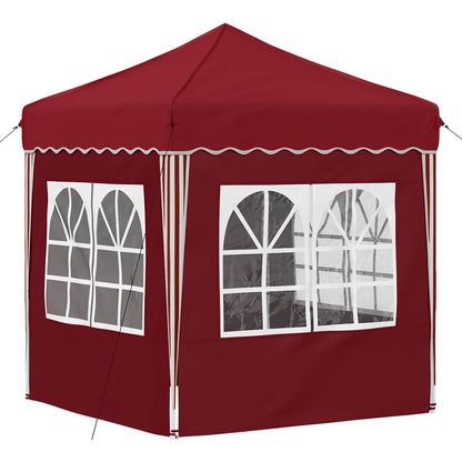 vidaXL Pop-up Party Tent 195 x 195 x 245 cm Burgundy Oxford Fabric - 12633