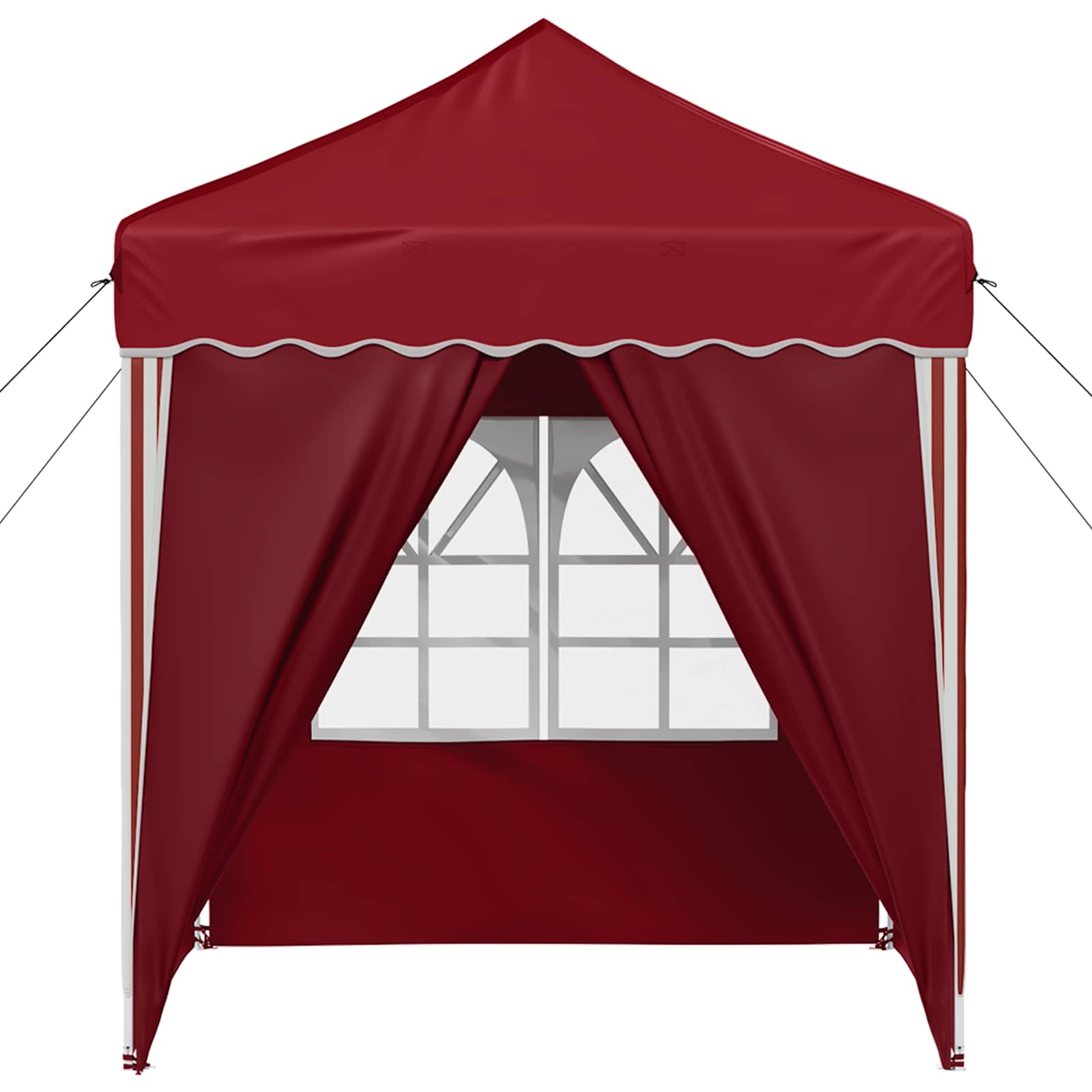 vidaXL Pop-up Party Tent 195 x 195 x 245 cm Burgundy Oxford Fabric - 12633